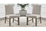 Elegant Rustic Gray Finish Solid wood Kitchen Set of 2pcs Dining Chairs Upholstered Seats Chairs w/ Stretchers Dining Room Furniture
