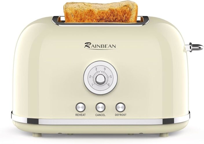 Toaster 2 Slice Retro Toaster Stainless Steel With 6 Bread Shade Settings And Bagel Cancel Defrost Reheat Function