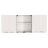 Norfolk 2 Piece Kitchen Set, Kitchen Island + Upper Wall Cabinet , White /Walnut